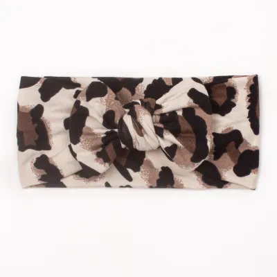 Baby Leopard Printed Bow Headband for Girls