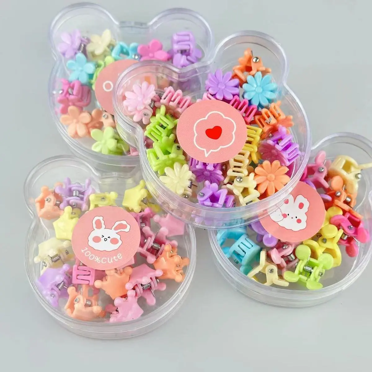 Kids Cute Candy Flower Hair Grip Small Grab Clip