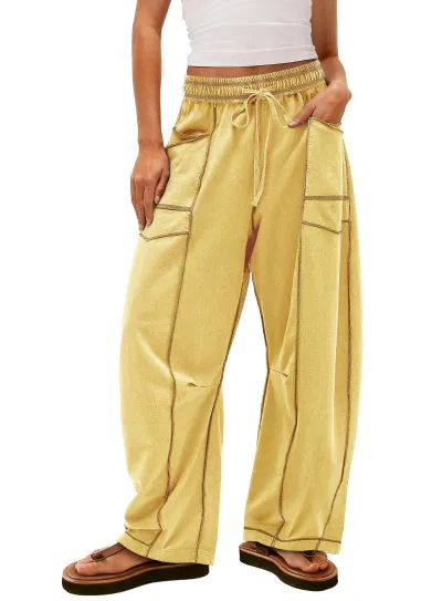 Women Casual Loose Wide-Leg Sweater Pants