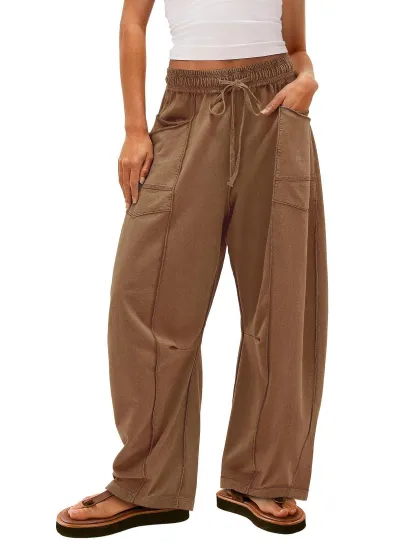 Women Casual Loose Wide-Leg Sweater Pants