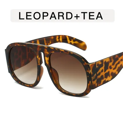 Women Large Frame Round Plastic Sunglasses