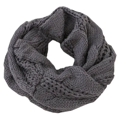 Winter Warm Knitted Thickened Solid Color Retro Scarf