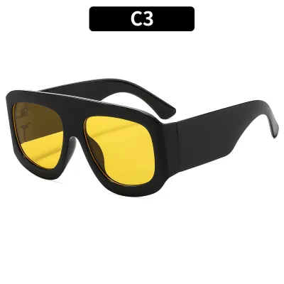 Large Frame Square Fashion Sunglasses PC Lens