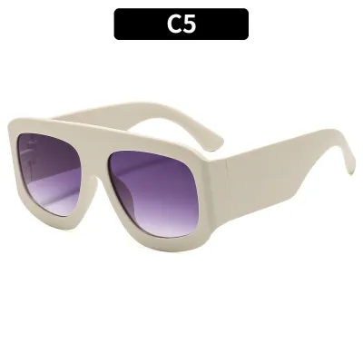 Large Frame Square Fashion Sunglasses PC Lens