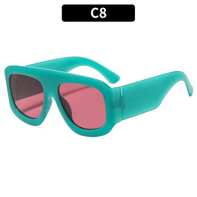 Large Frame Square Fashion Sunglasses PC Lens