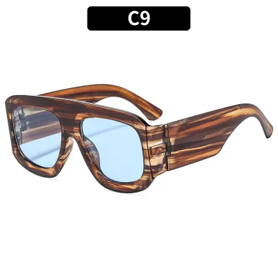 Large Frame Square Fashion Sunglasses PC Lens