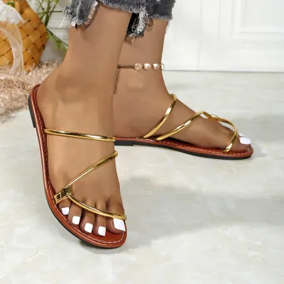 Women Large Size Simple Flat Slippers