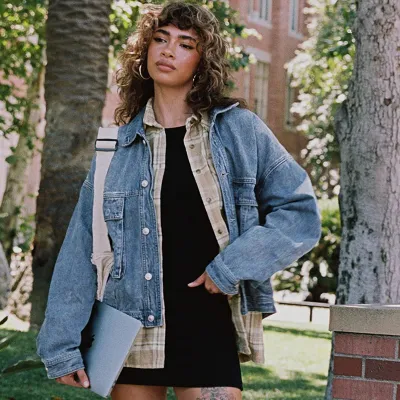 Women Cargo Retro Classic Loose Denim Jacket