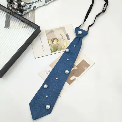 New Denim Arrow Tie for Boy Girl Neutral Trendy Medium Width