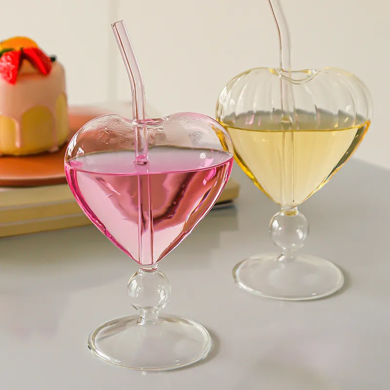 Creative Love Heart Cocktail Glass Cup Instagram Wind
