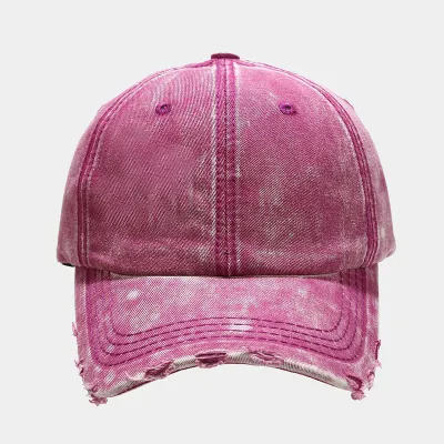 Personalized Retro Ripped Denim Baseball Cap Cotton Dome Hat