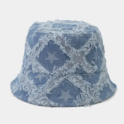 Fashion Star Rough Denim Fisherman Hat