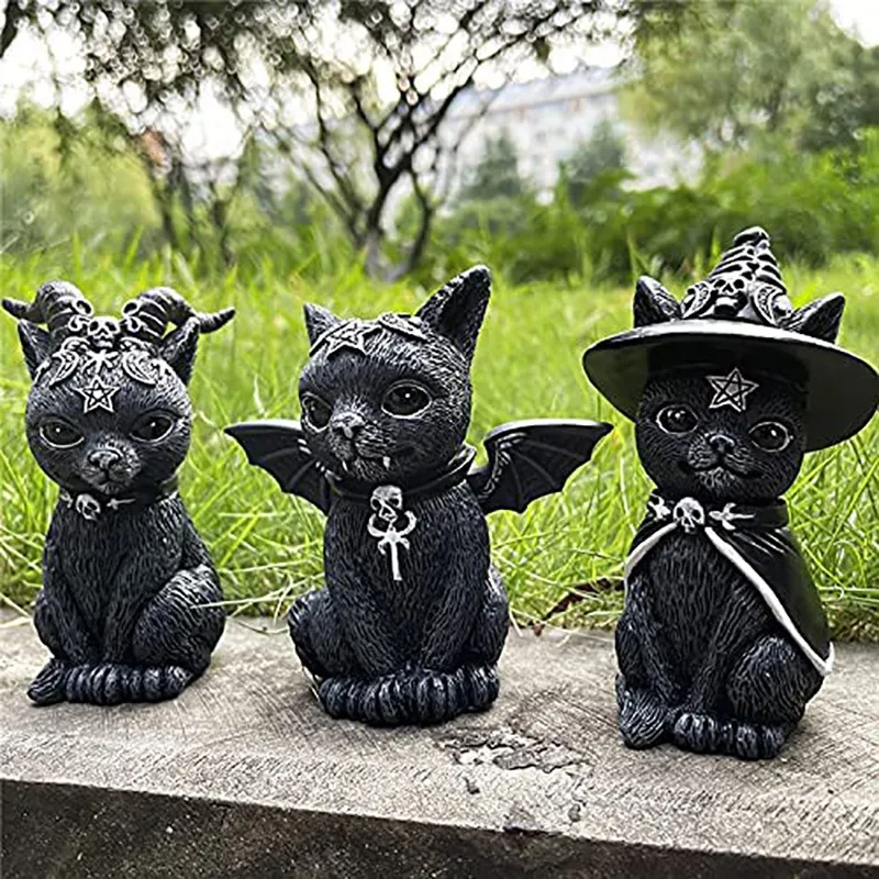 Lovable Cat Resin Home Decoration