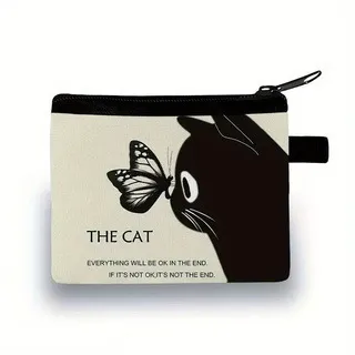 Creative Cat Print Coin Oxford Wallet for Kids
