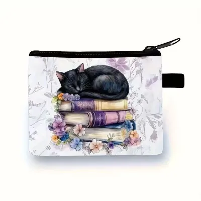 Creative Cat Print Coin Oxford Wallet for Kids
