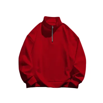 Men Autumn Winter Casual Solid Color Fleece Long Sleeve Turtle Neck Sweatshirts