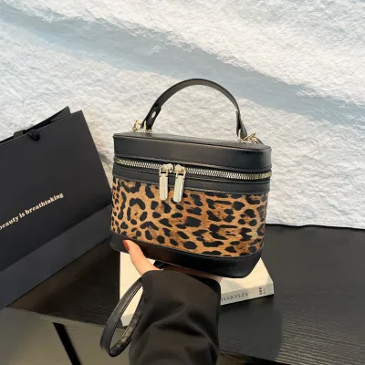 Fashion Cylinder Stitching Color PU Soft Shoulder Bag