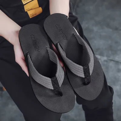 Men Casual Simple Non-Slip Soft-Soled Cloth Flip-Flops Slippers