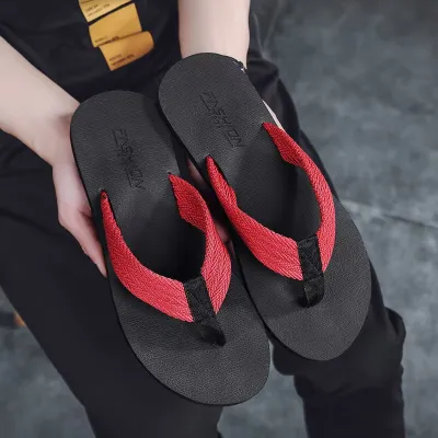 Men Casual Simple Non-Slip Soft-Soled Cloth Flip-Flops Slippers