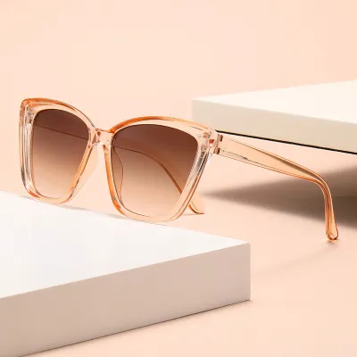 Fashion Retro Cat Eye Square Frame Sunglasses PC Lens