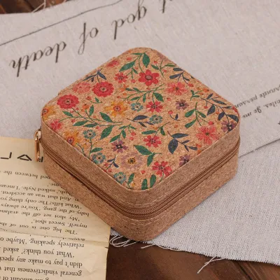 Fashion Retro High-Grade Printed Portable Leather Jewelry Box