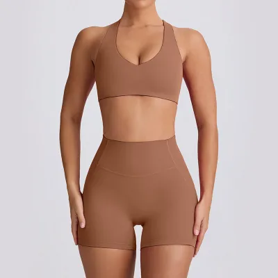 Women's Quick-Drying Yoga Sports Two-Piece Set with Bra and Micro-Pants