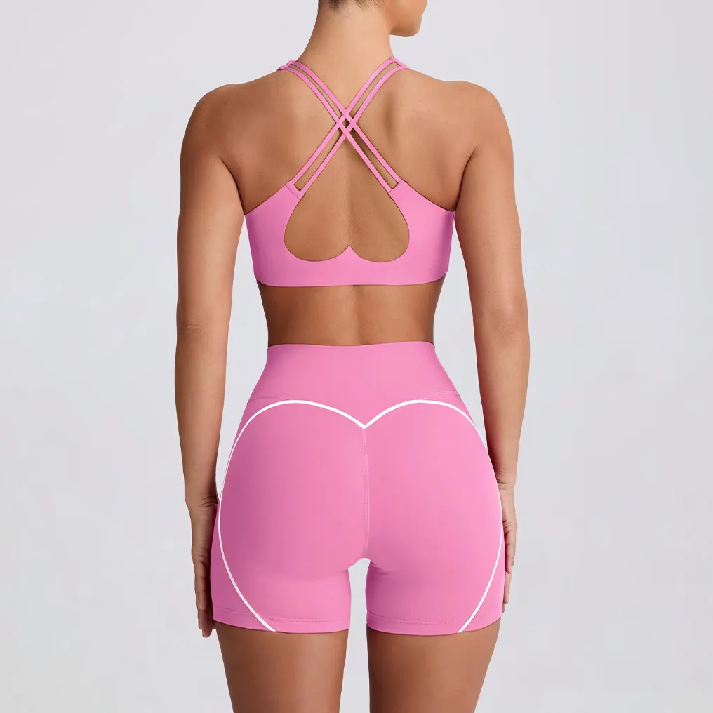 Women's Quick-Drying Yoga Sports Two-Piece Set with Bra and Micro-Pants