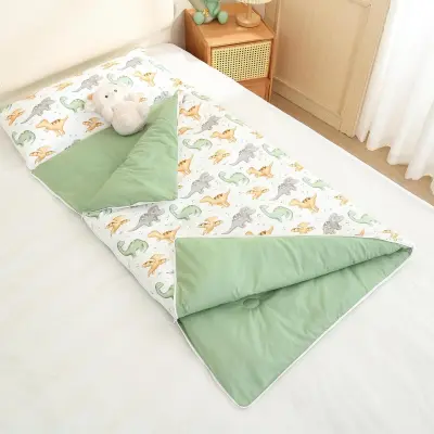 Kids Boys Girls Fashion Cute Cartoon Pure Cotton 75*180cm Envelope Sleeping Bag with Nylon Zipper