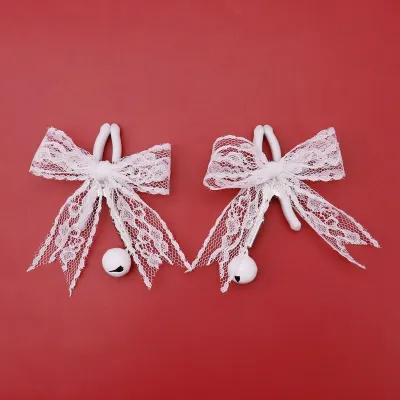 Adult Sex Toy Lace Bow Breast Clip Bell