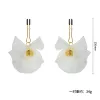 White Bow Hair Ball Milk Clip-Pair