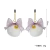 Purple Bow Hairball Milk Clip-Pair