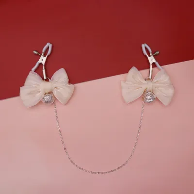Adult Sex Toy Bow Bell Breast Clamp