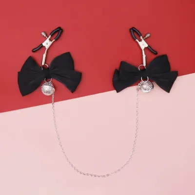 Adult Sex Toy Bow Bell Breast Clamp