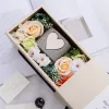 Rectangular Flower Box Champagne Love Cup Wax