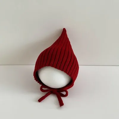 Kids Baby's Fashion Solid Color Knitted Warm Hat with Core-Spun Yarn