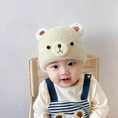 Kids Baby Fashion Cute Winter Warm Fox Fur Velvet Dome Hat