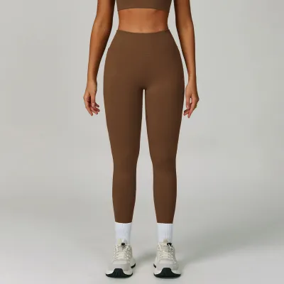 Women Sexy Solid Color Seamless Quick-Drying Tight Yoga Pants Leggings