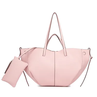 Women Fashion Casual Solid Color Leather Tote Bag