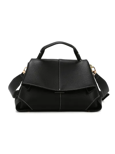 Women Fashion Casual Solid Color Soft Leather Handbag