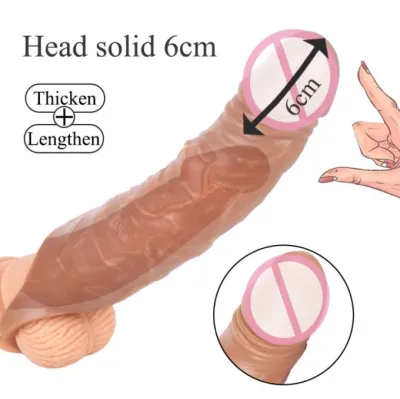 Men Adult Sex Toys Bold And Long Silicone Sleeve