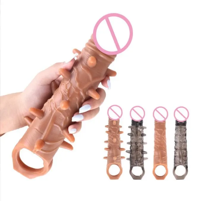 Men Adult Sex Toys Bold And Long Silicone Sleeve