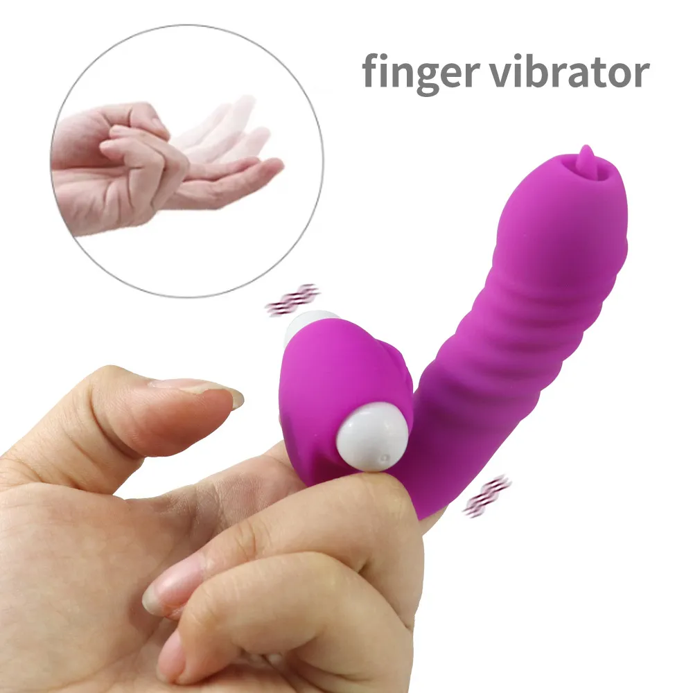 Women Adult Sex Toy Tongue Lick Vibration Finger Cover