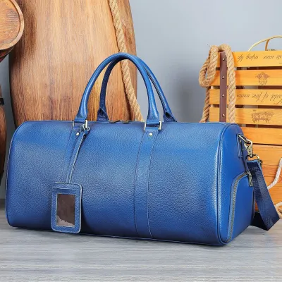 Men'S Fashion Casual Genuine Leather Cowhide Luggage Bag