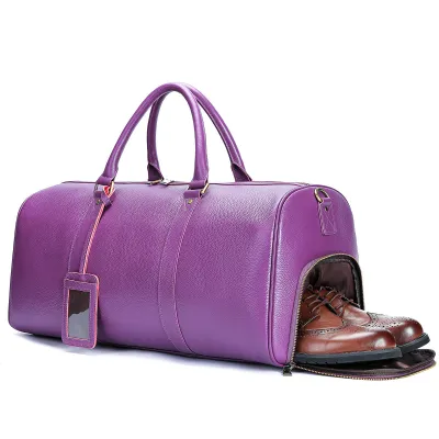 Men'S Fashion Casual Genuine Leather Cowhide Luggage Bag