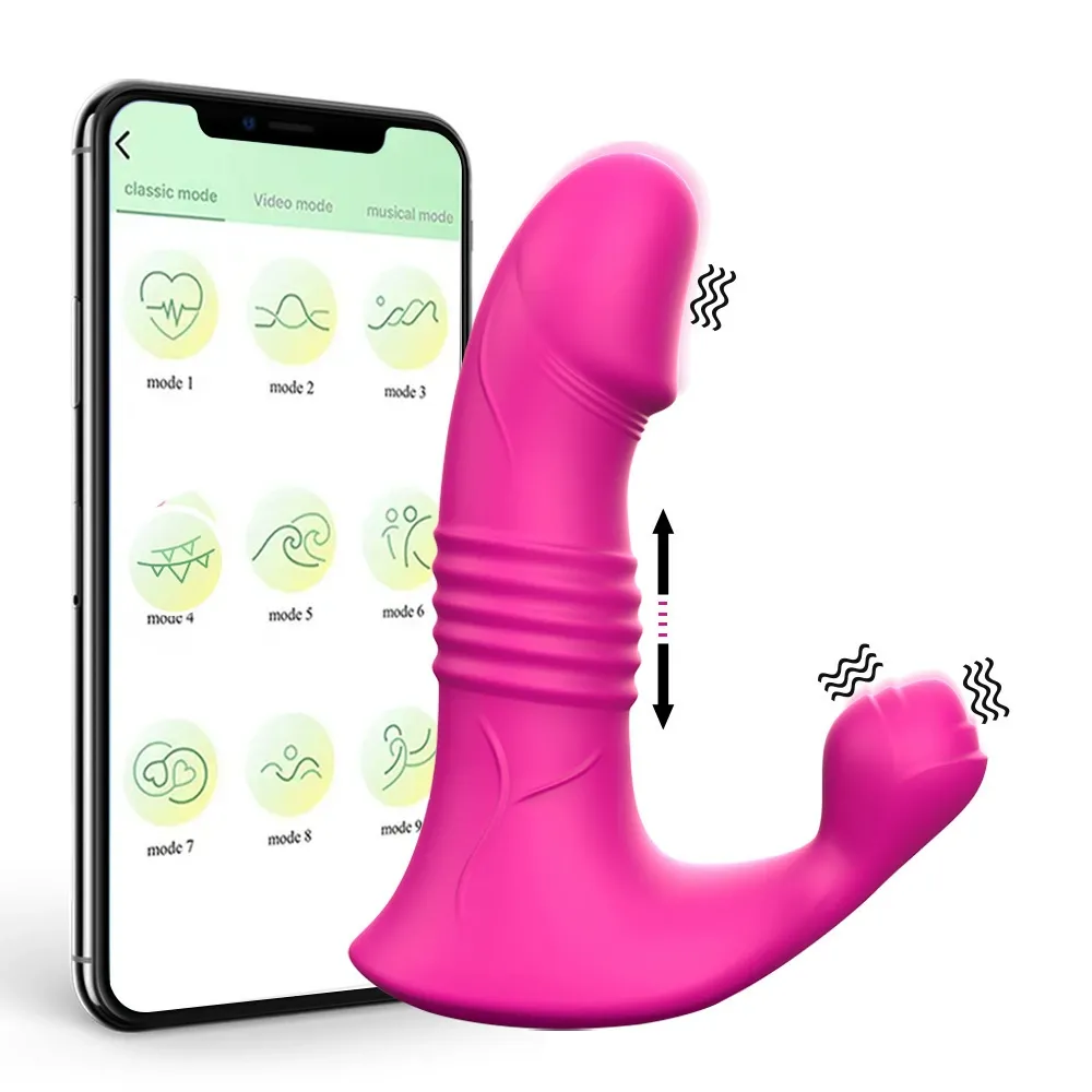Women Adult Sex Toys APP Remote Control Retractable Sex Toys