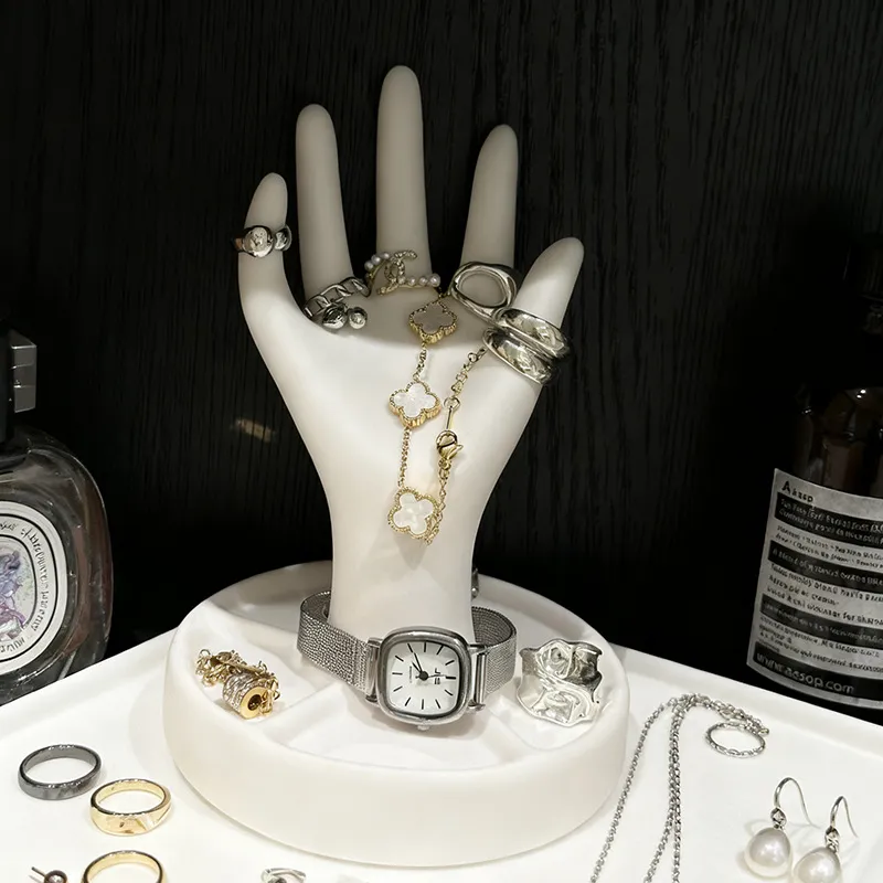 Fashion Modern Art Palm Storage Jewelry Rack Decorations