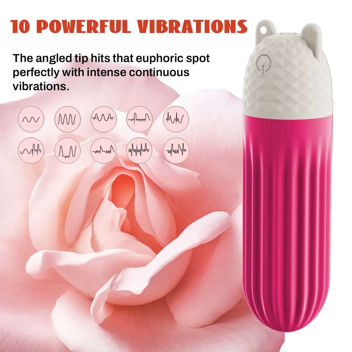 Women Adult Sex Toy Portable Full Silicone Charging Multi-Frequency Vibration Jumping Egg