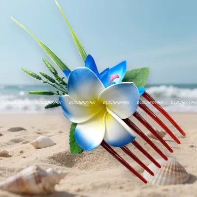 Hawaii Egg Flower Hair Comb Seaside Beach Vacation Hair Accessories