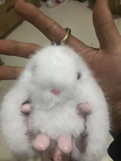 Plush Pendant Bunny Imitation Mink Hair Car Keychain