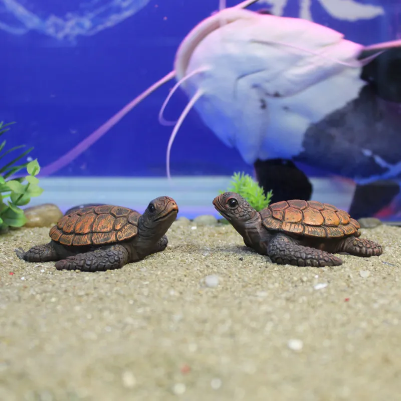 Simulation Little Turtle Resin Animal Crafts Home Decorations